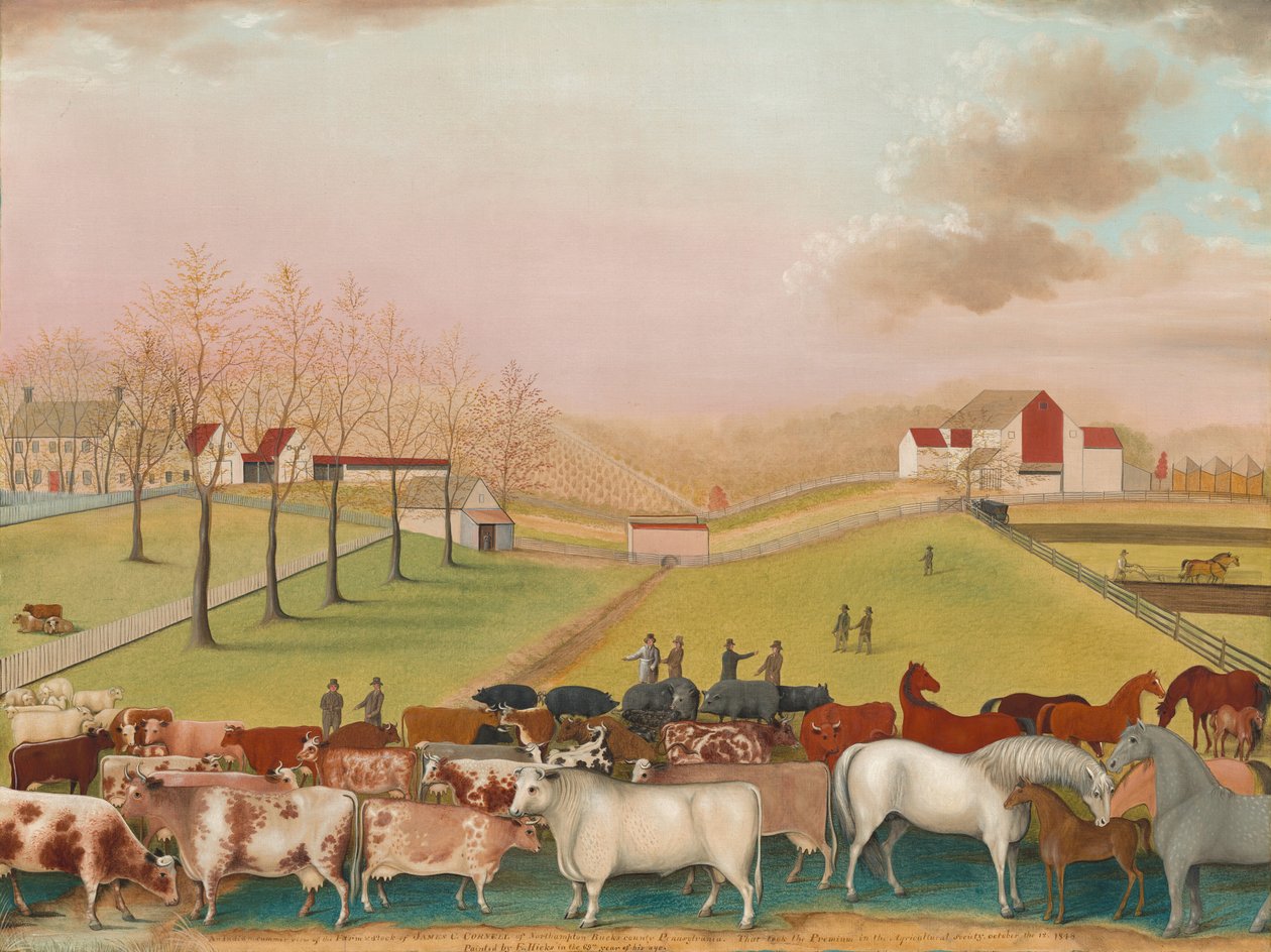 A Cornell Farm, 1848. alkotó: Edward Hicks
