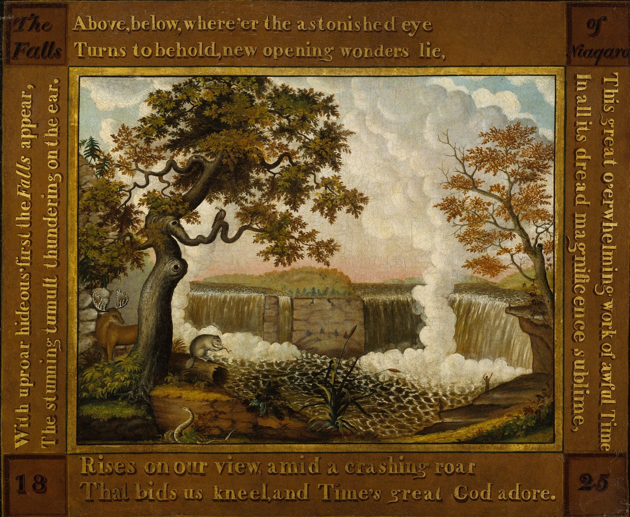 A Niagara-vízesés, kb. 1825. alkotó: Edward Hicks