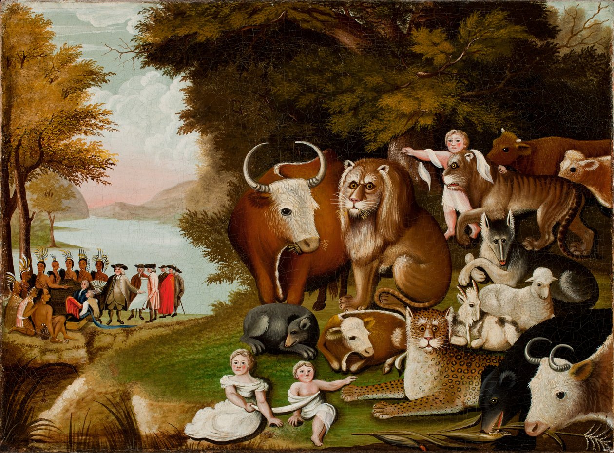 A békés királyság, 1833 körül alkotó: Edward Hicks