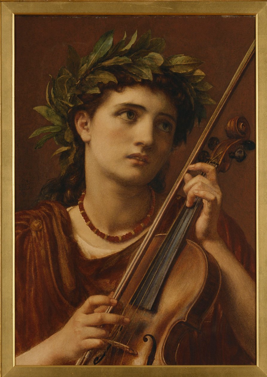 Zene, Mennyei szolgálólány, 1889 alkotó: Edward John Poynter