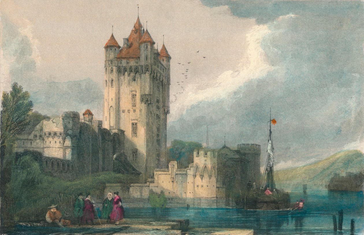 Ellfeld gótikus tornyai, 1834. alkotó: Edward John Roberts