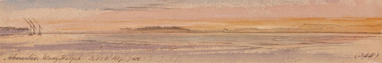 Abu Seer, Wady Halfeh alkotó: Edward Lear