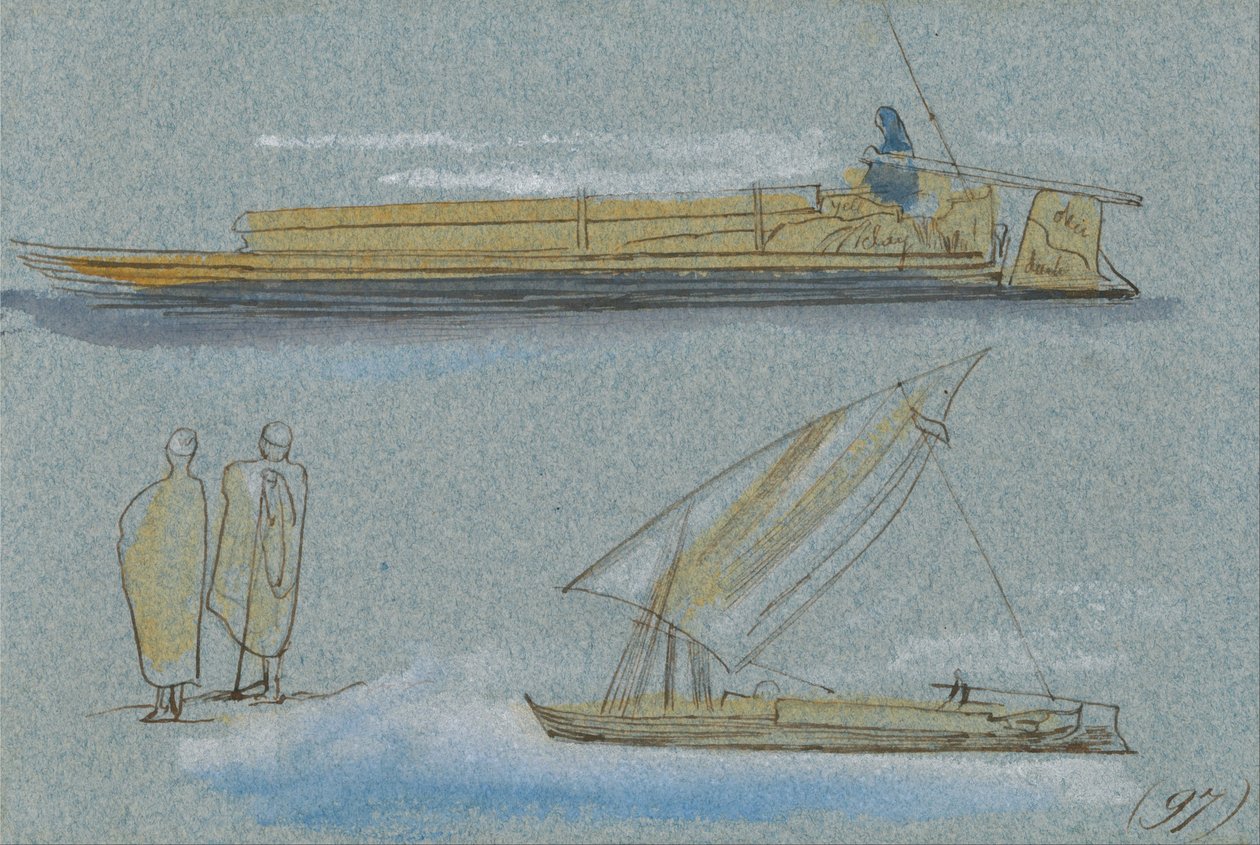 Hajók a Níluson alkotó: Edward Lear