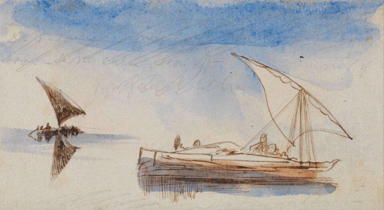 Hajók a Níluson alkotó: Edward Lear