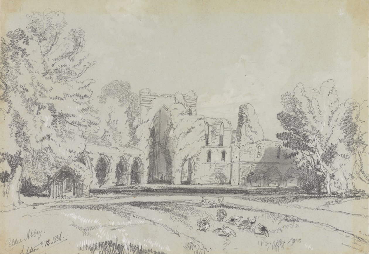 Calder apátság, 1836. szeptember 12. alkotó: Edward Lear
