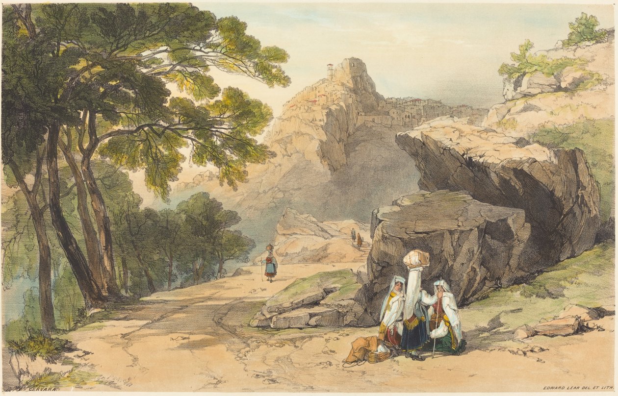 Cervara. alkotó: Edward Lear