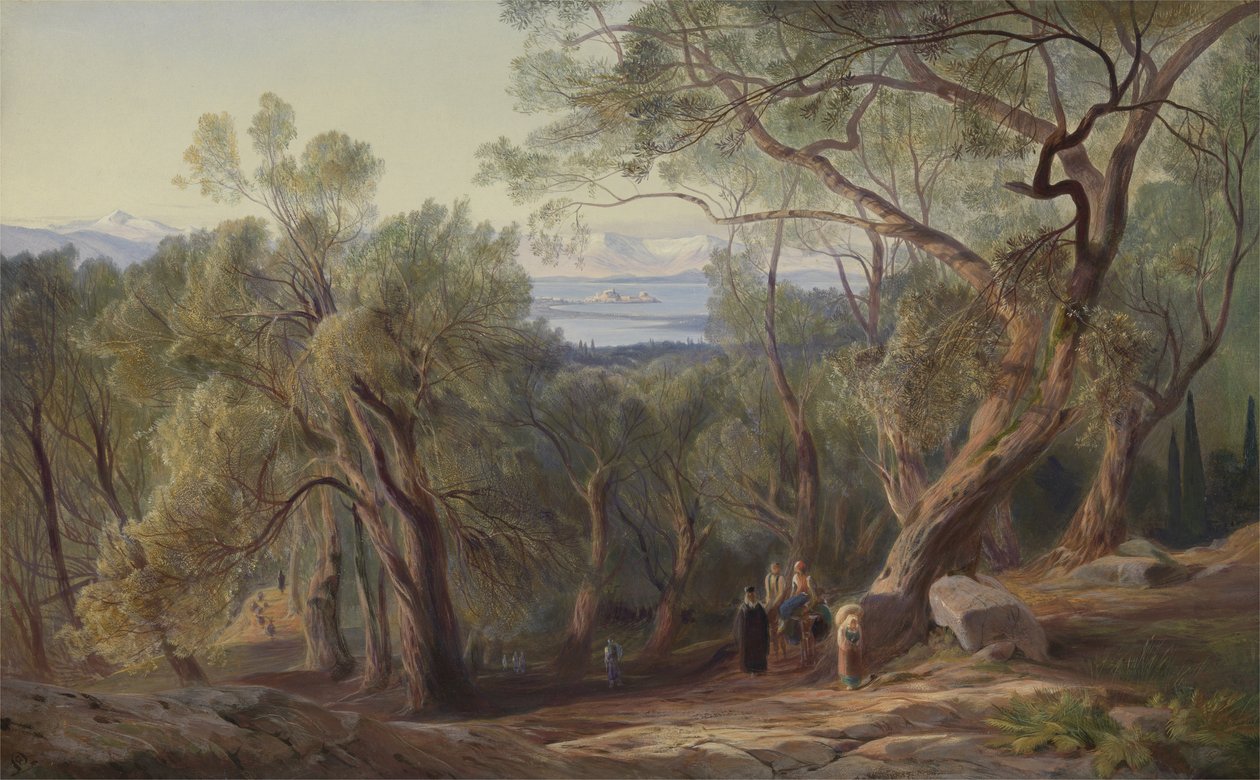 Korfu a Santa Deccából alkotó: Edward Lear
