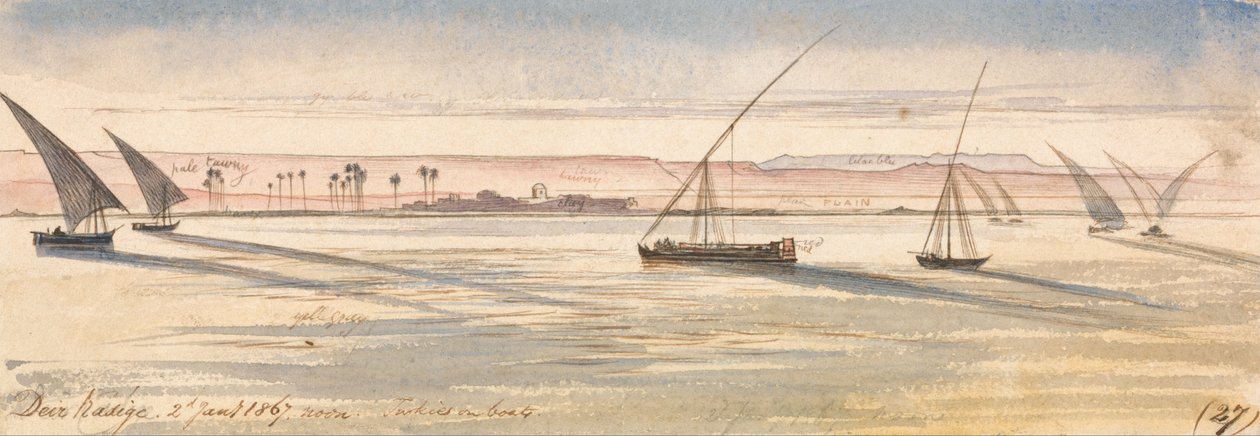 Deir Kadige, dél, 1867. január 2. (27) alkotó: Edward Lear