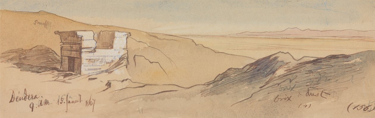 Dendera, 1867. január 15., 9:00 óra (156) alkotó: Edward Lear