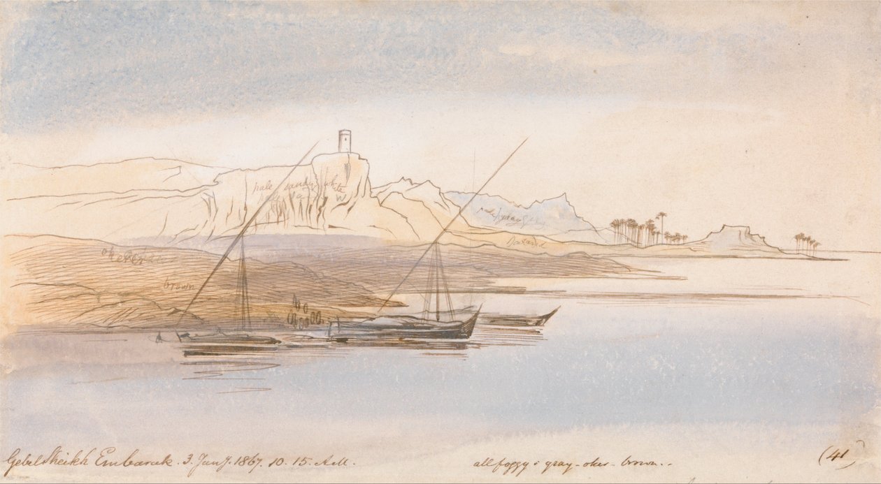 Gebel Sheikh Embarak alkotó: Edward Lear
