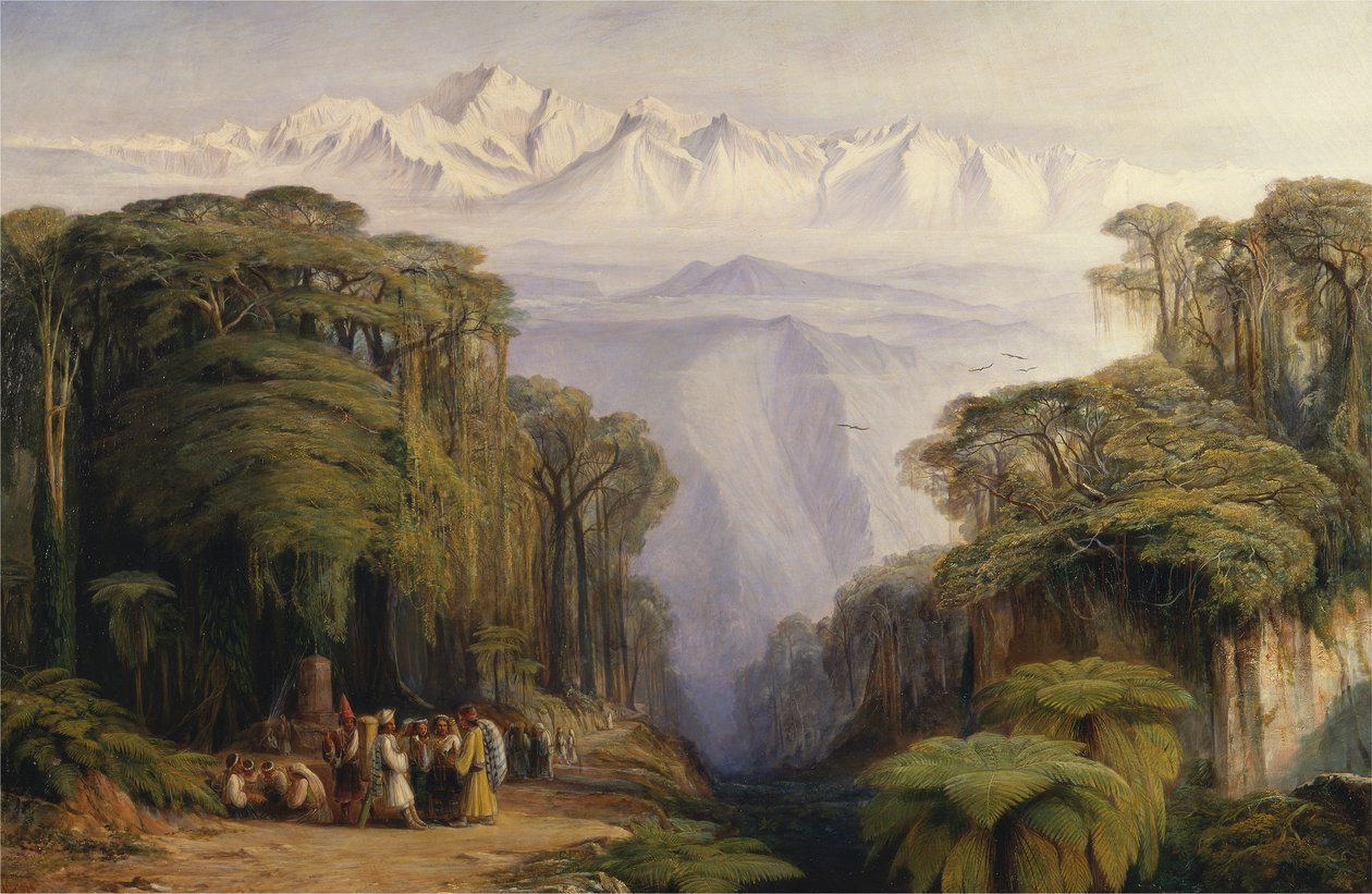 Kangchenjunga Darjeelingből alkotó: Edward Lear