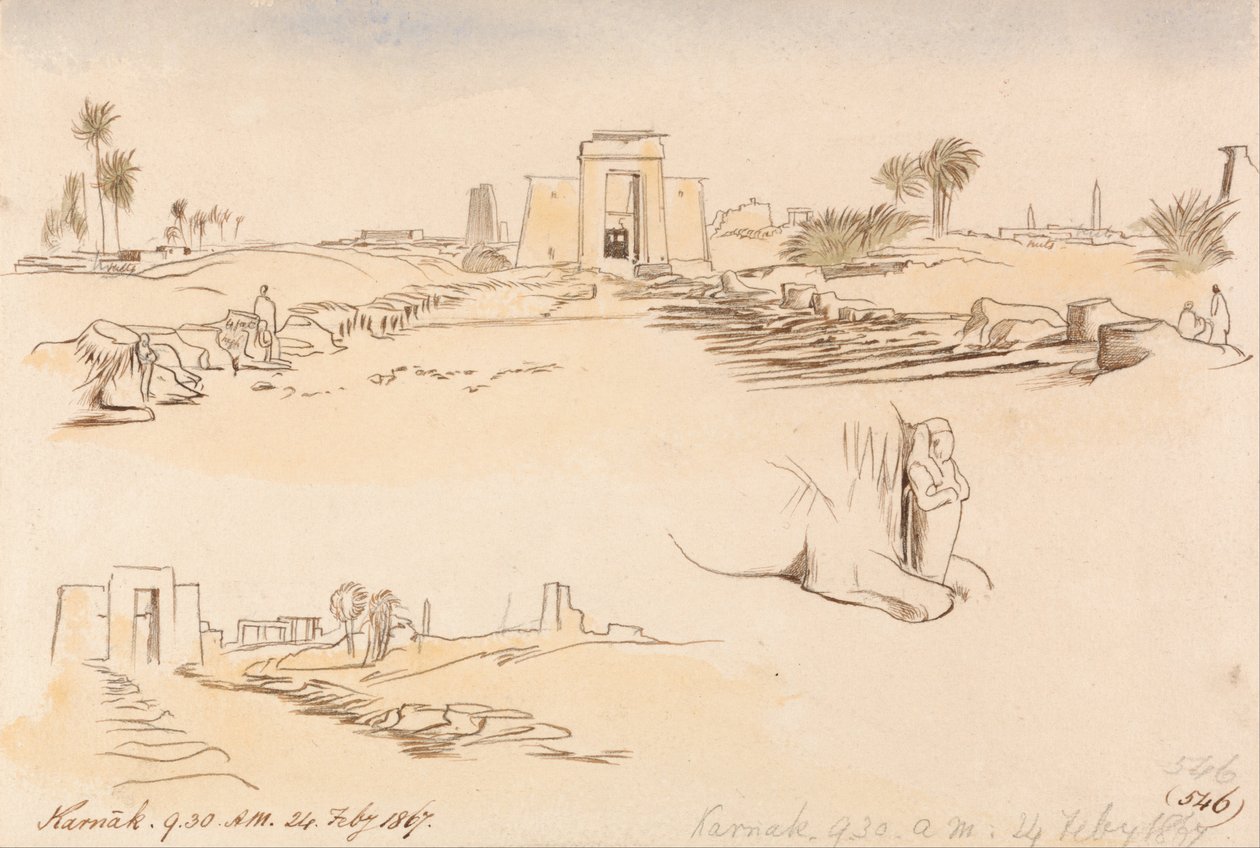 Karnak, 1867. február 24., 9:30 (546) alkotó: Edward Lear