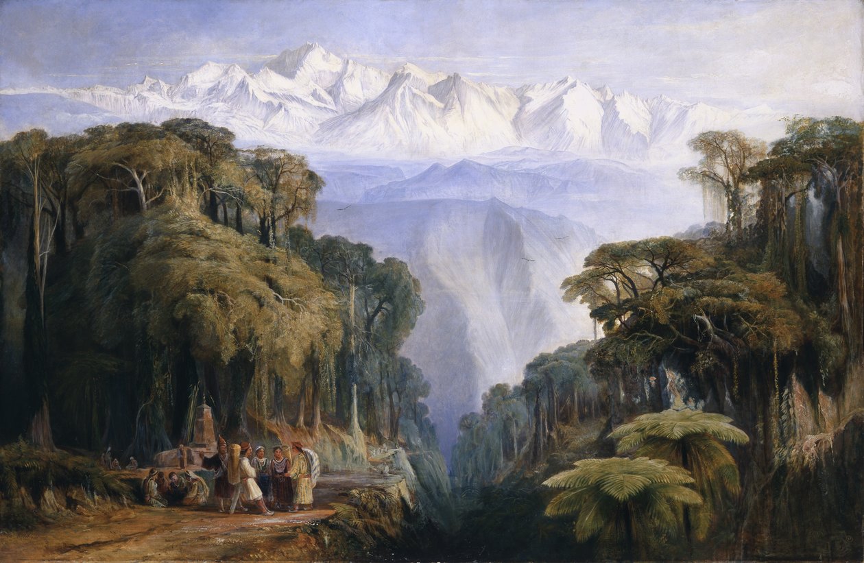 Kinchenjunga Darjeelingből alkotó: Edward Lear