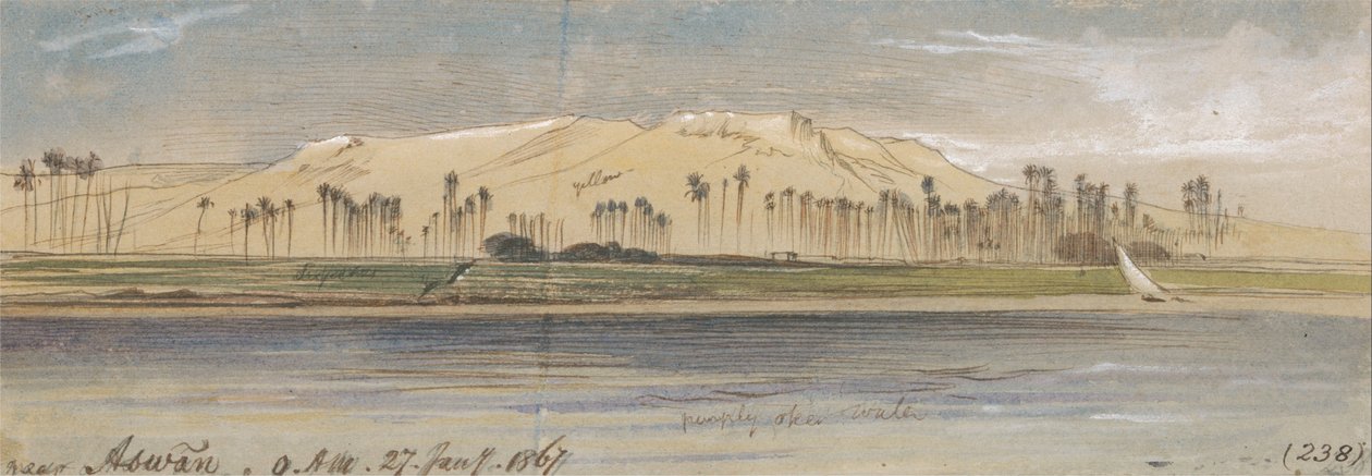 Asszuán közelében alkotó: Edward Lear
