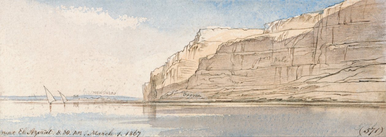 El Azerat közelében alkotó: Edward Lear