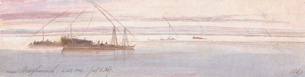 Mesghouneh közelében alkotó: Edward Lear