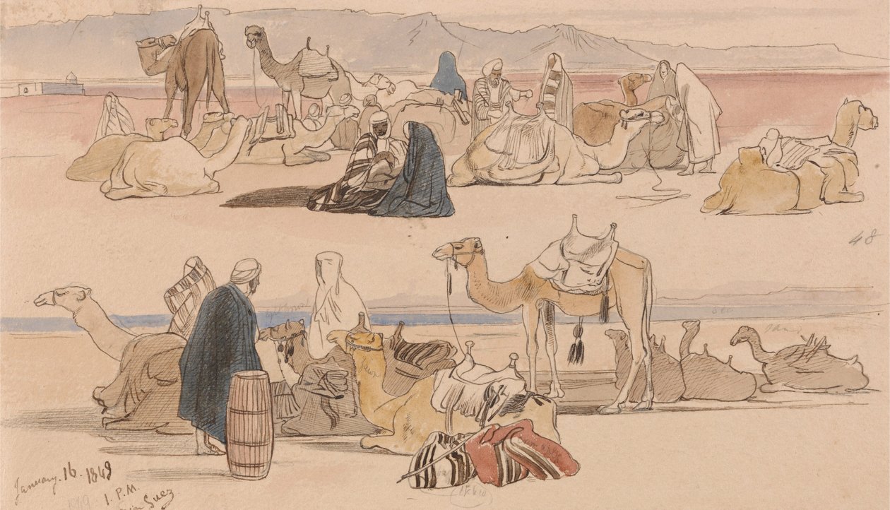 Szuez közelében alkotó: Edward Lear
