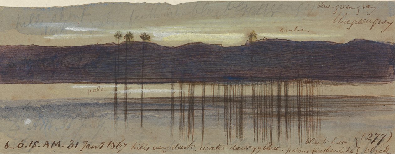 Philae, 1867. január 31., 6:00-6:15 (277) alkotó: Edward Lear