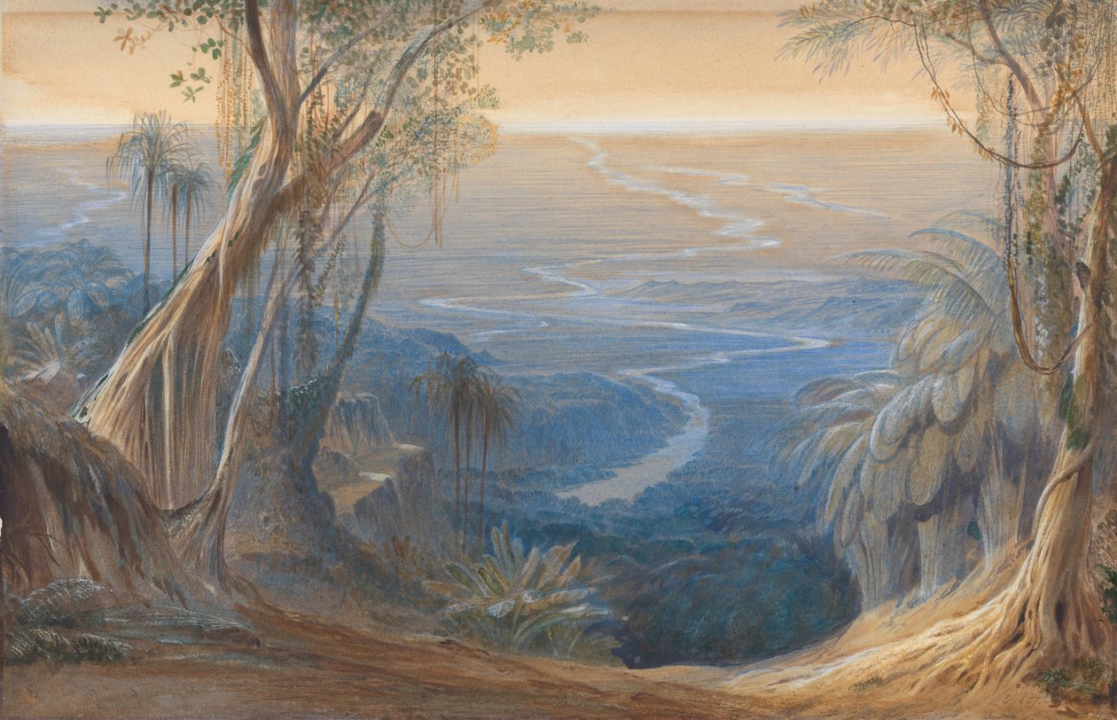 A bengáli síkság, Siligoree fölülről alkotó: Edward Lear