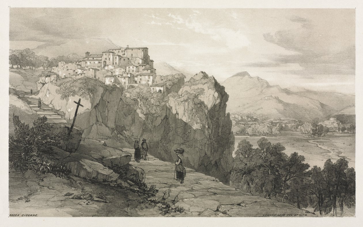 Rocca Giovane. alkotó: Edward Lear