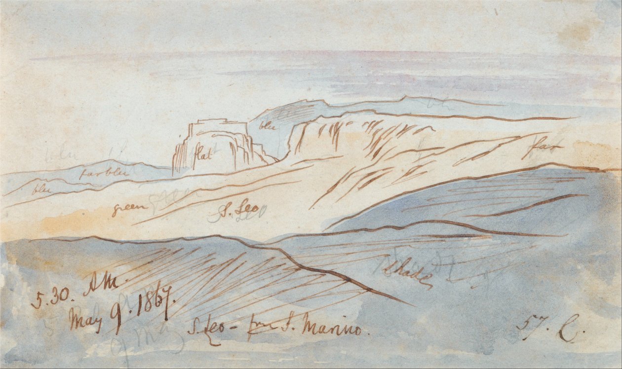 San Leo San Marinóból alkotó: Edward Lear