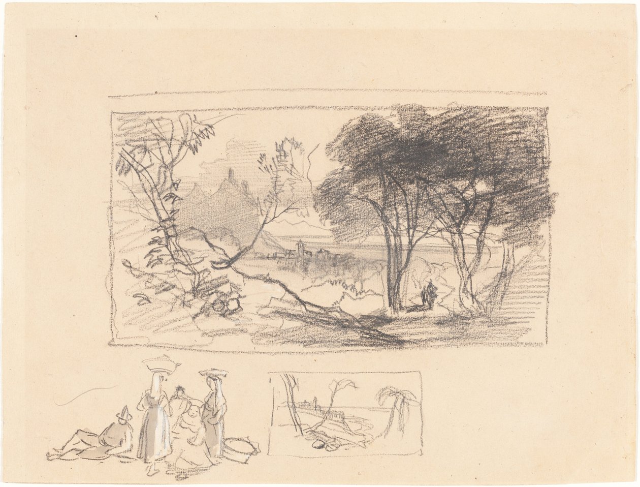 Vázlatok Olaszországban [recto], 18391845. alkotó: Edward Lear