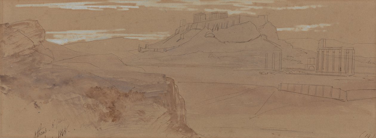 Athén vázlatai alkotó: Edward Lear