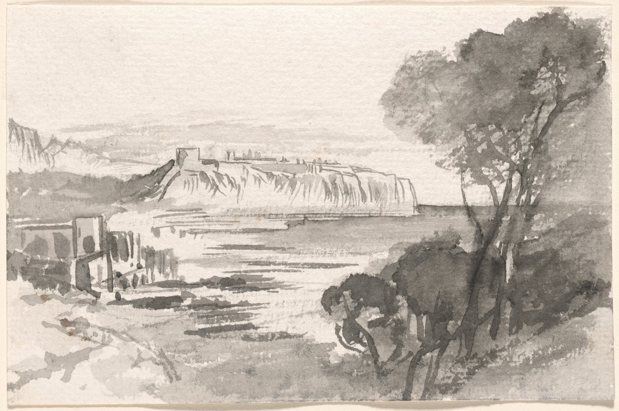 Kilátás az öbölre (Monaco) alkotó: Edward Lear
