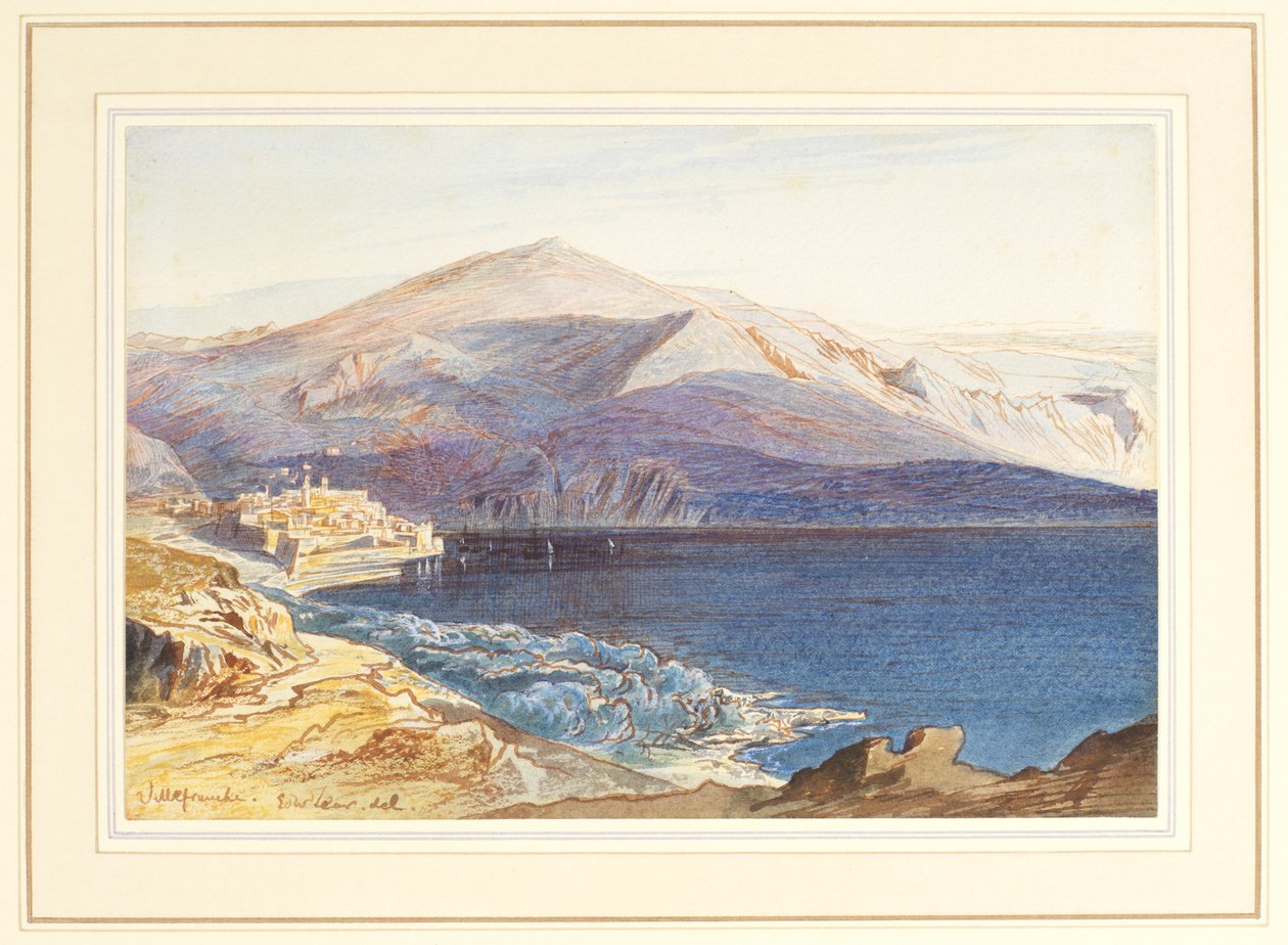 Villefranche-sur-Mer, 19. század alkotó: Edward Lear