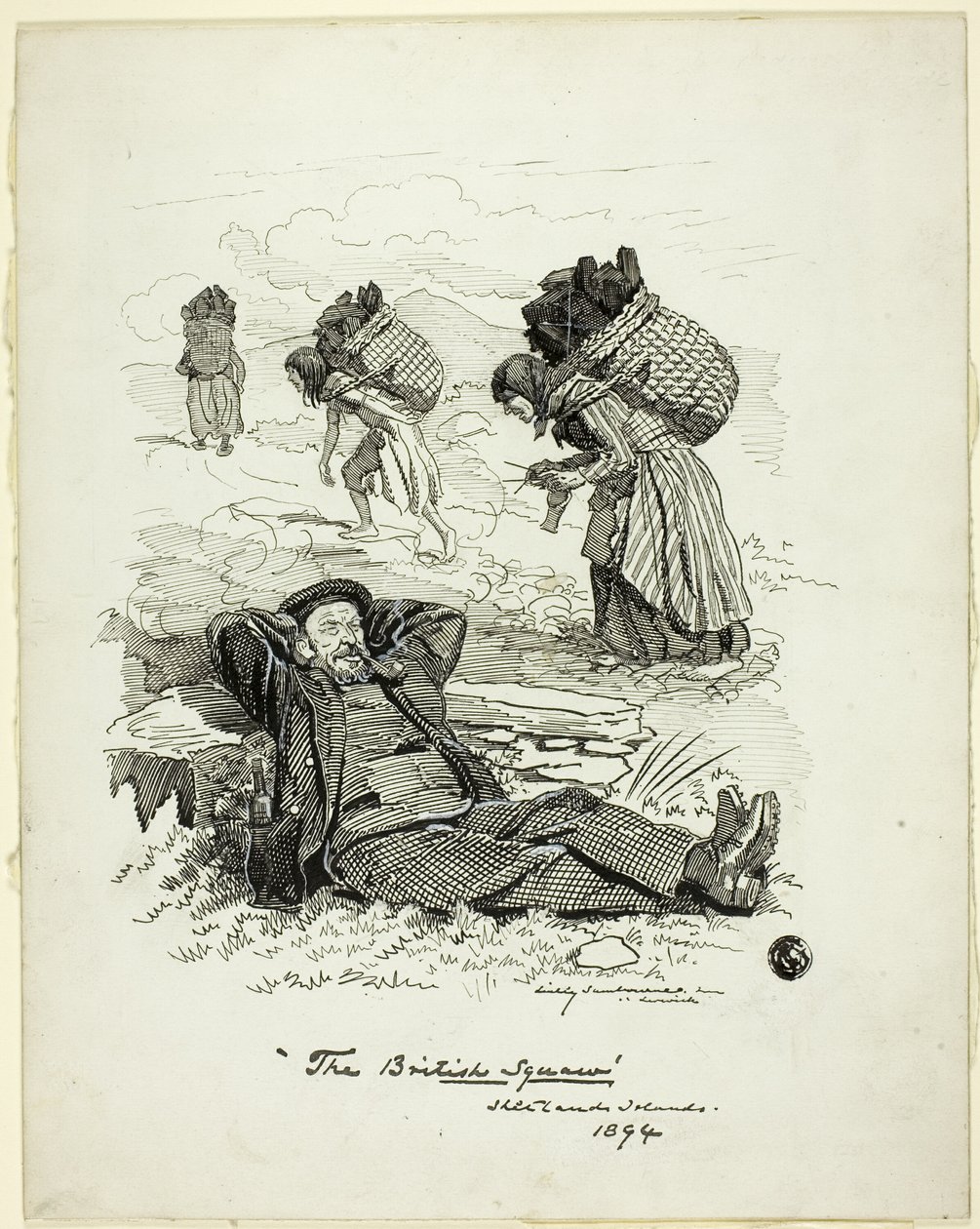 A brit squaw, Shetland-szigetek alkotó: Edward Linley Sambourne