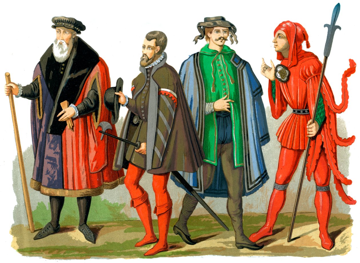 Német viseletek, 1849. századi XV-XVI. alkotó: Edward May