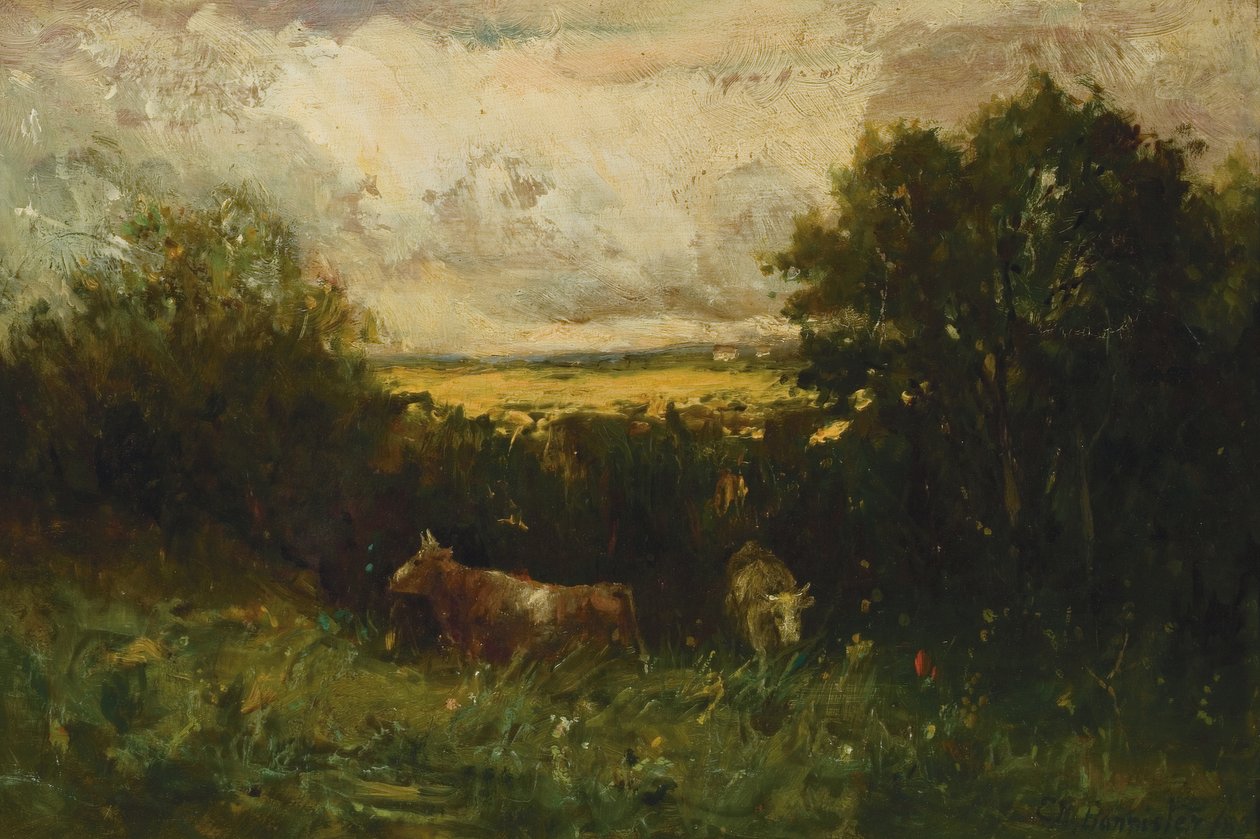 Táj szarvasmarhával alkotó: Edward Mitchell Bannister