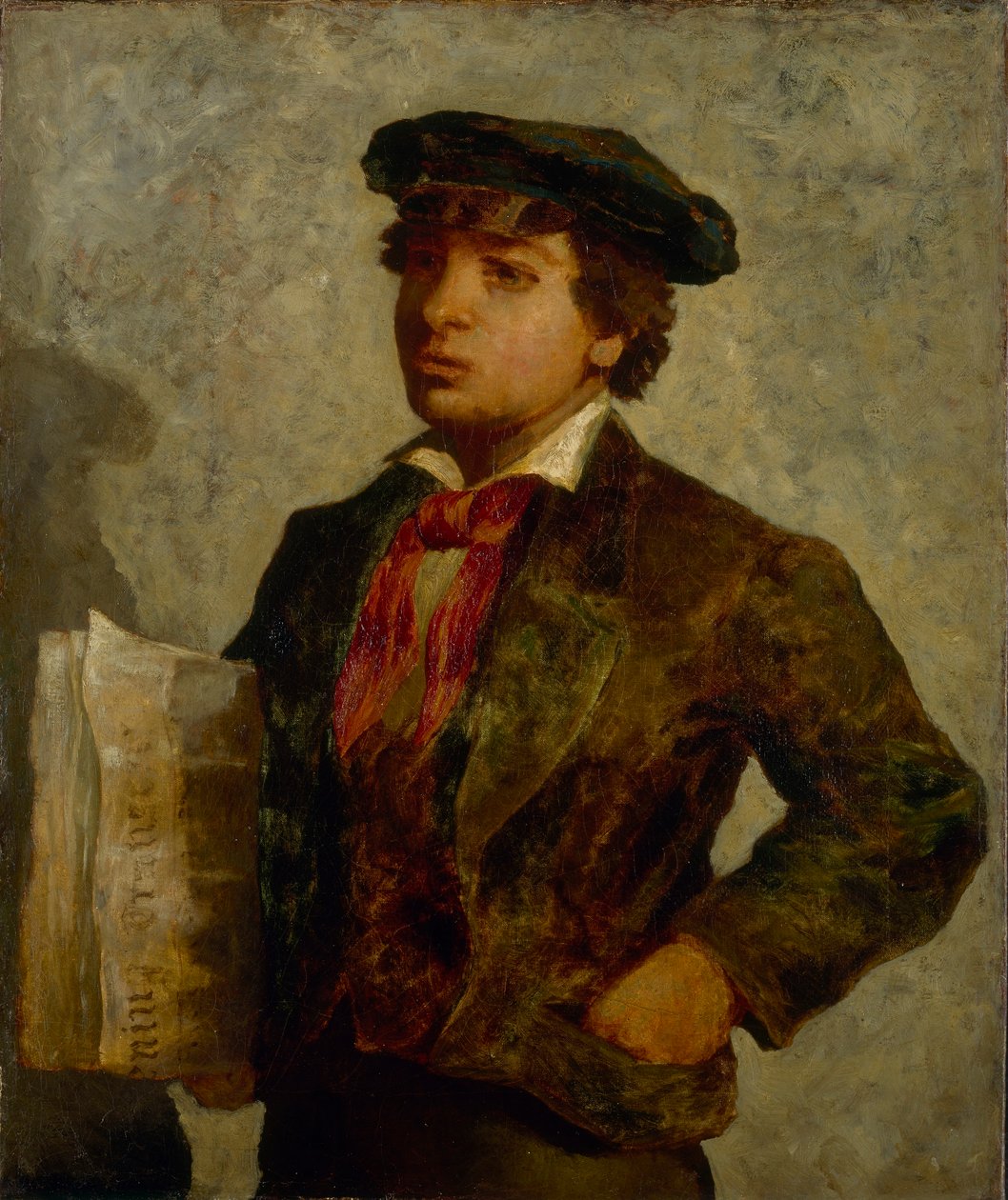 Újságíró fiú alkotó: Edward Mitchell Bannister