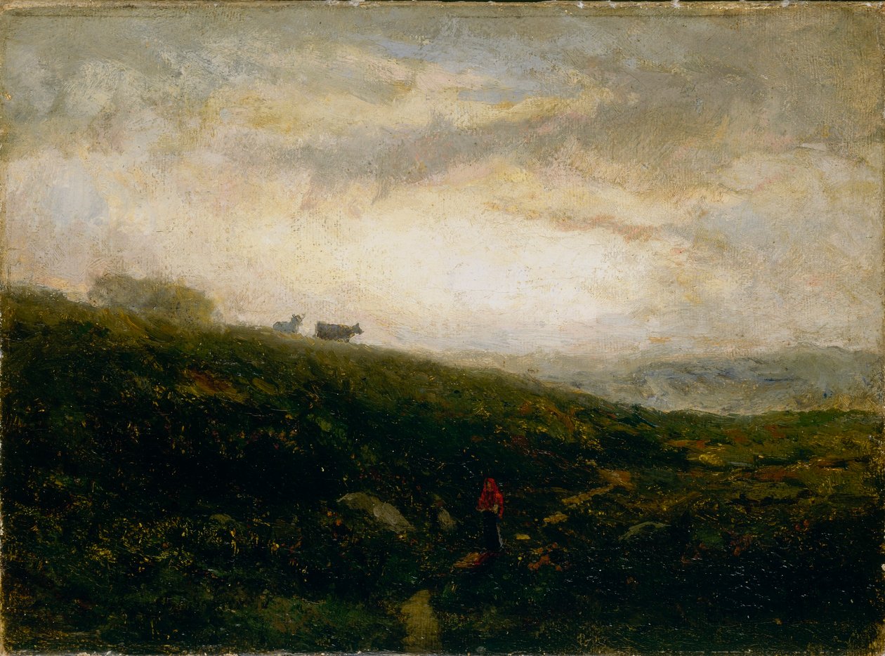 Cím nélkül (tehenek ereszkednek lefelé a hegyoldalon) alkotó: Edward Mitchell Bannister