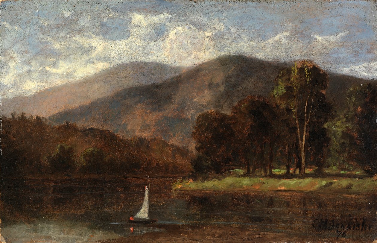 Cím nélkül (vitorlás a folyóban) alkotó: Edward Mitchell Bannister