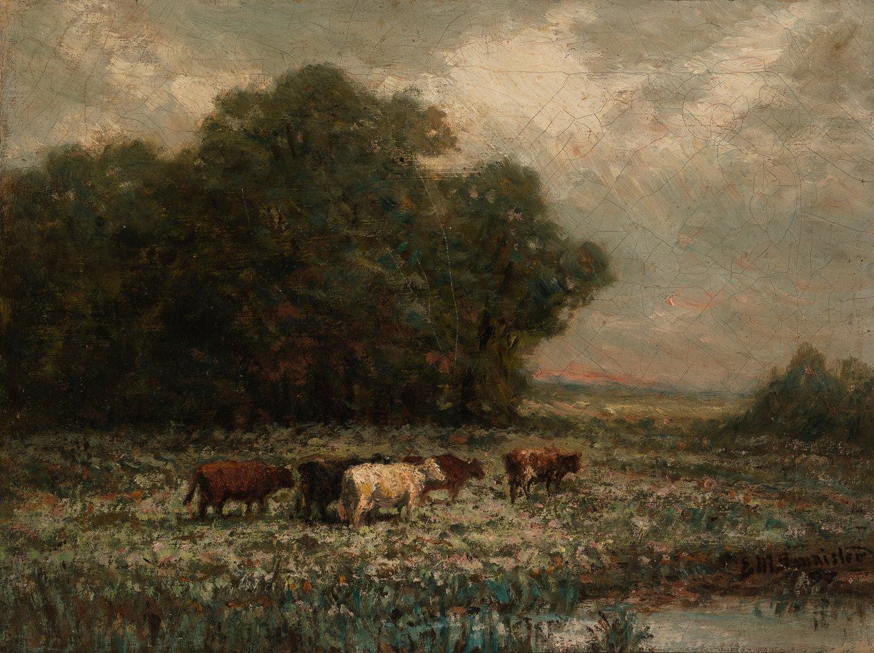 Cím nélküli táj marhalegelőkkel, 1897. alkotó: Edward Mitchell Bannister
