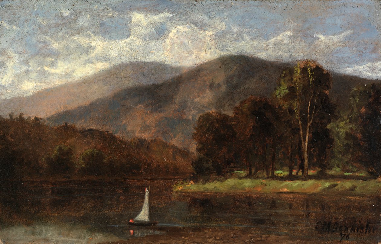 Névtelen vitorlás a folyóban, 1876. alkotó: Edward Mitchell Bannister