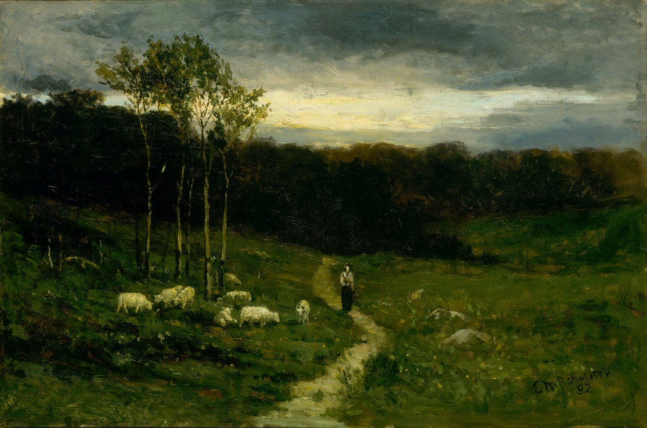 Nő sétál az ösvényen, 1882. alkotó: Edward Mitchell Bannister