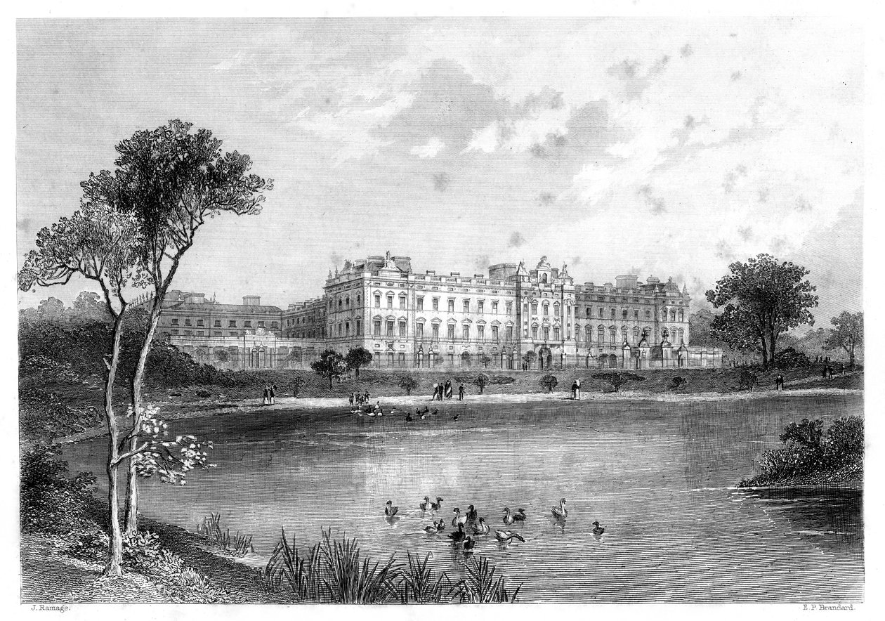 Buckingham-palota, London, 1899. alkotó: Edward Paxman Brandard