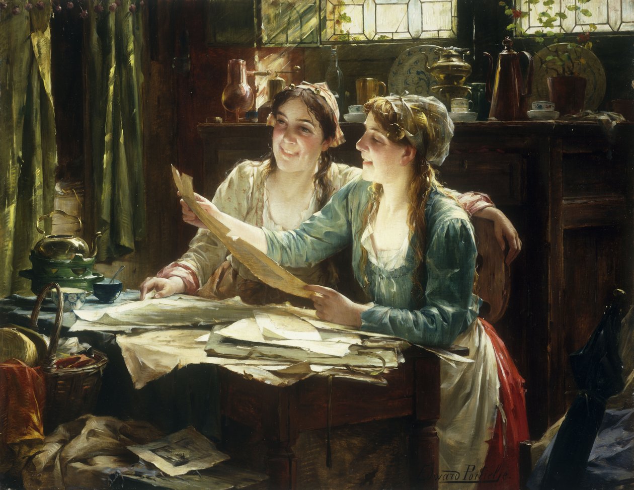 The Old Folio (olaj, vászon) alkotó: Edward Portielje