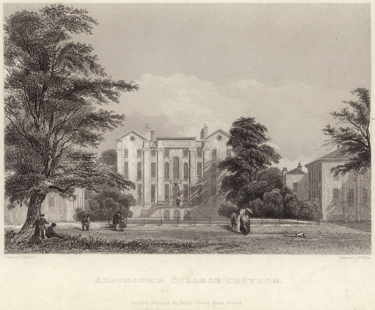 Addiscombe College Croydonban (metszet) alkotó: Edward Pritchett