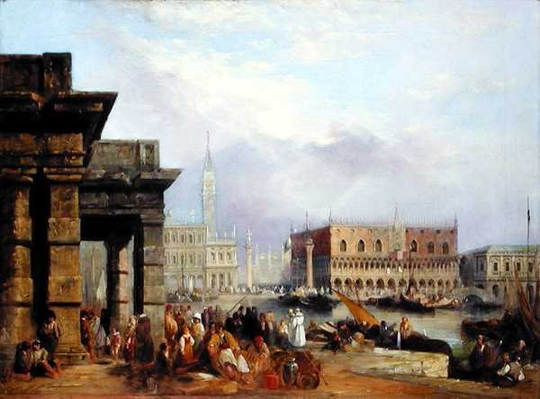 Kilátás Velencére (olaj, vászon) alkotó: Edward Pritchett