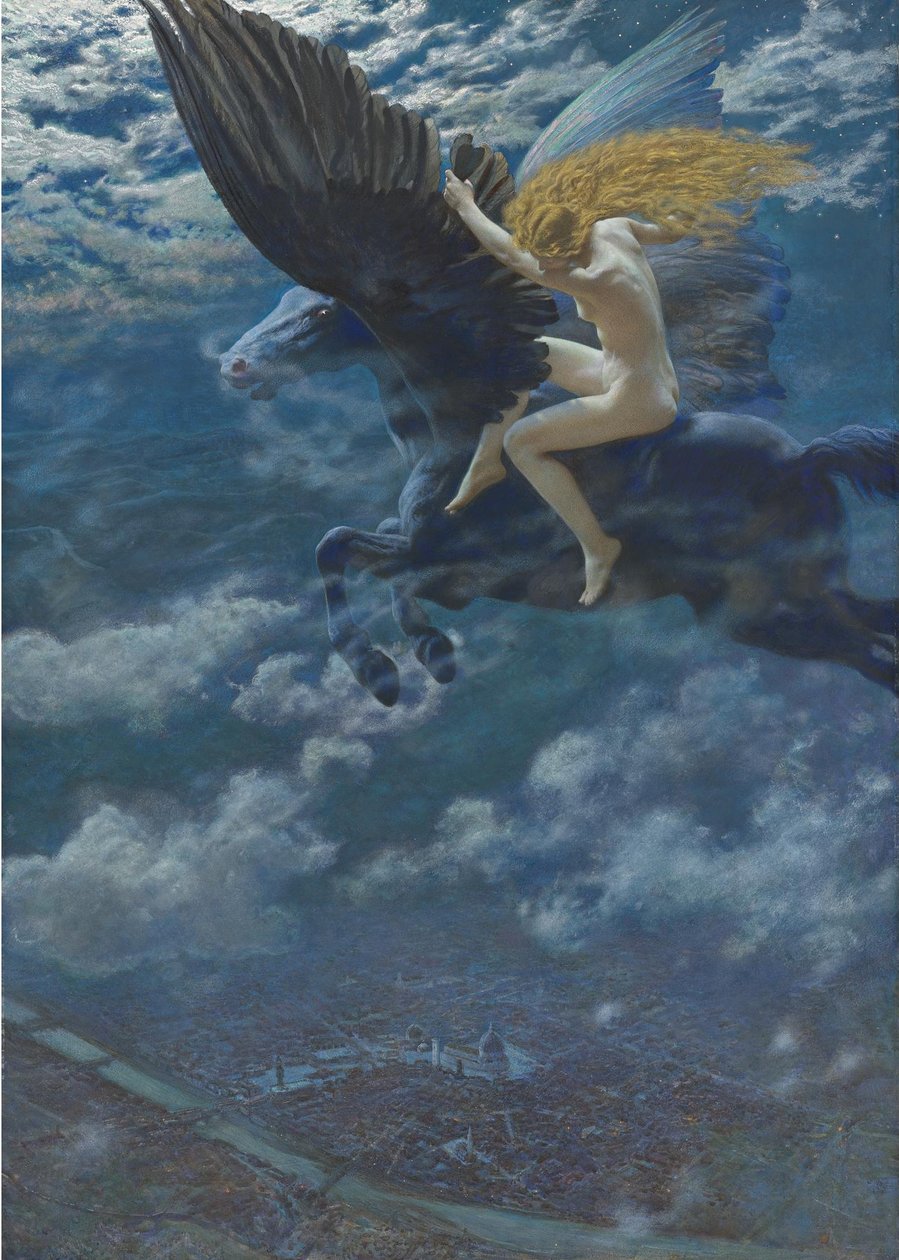 Álomidill Valkűr, c. 1902 alkotó: Edward Robert Hughes