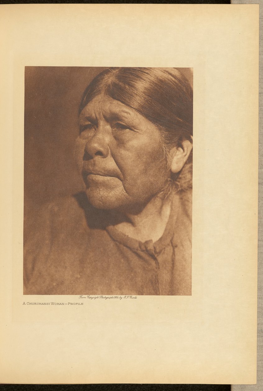 A Chukchansi Woman - Profil alkotó: Edward S. Curtis