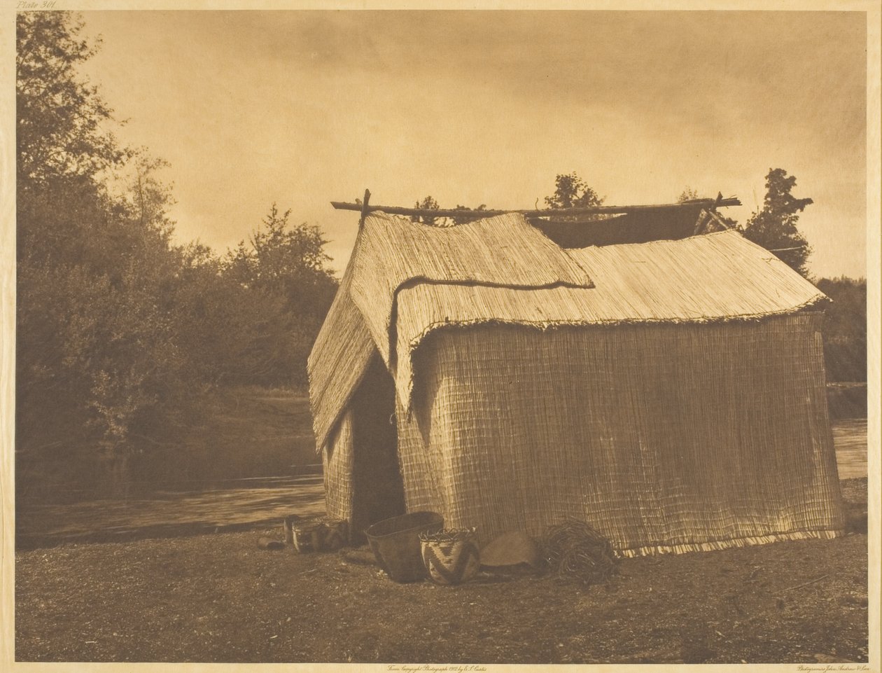 A Mat House - Skokomish alkotó: Edward S. Curtis