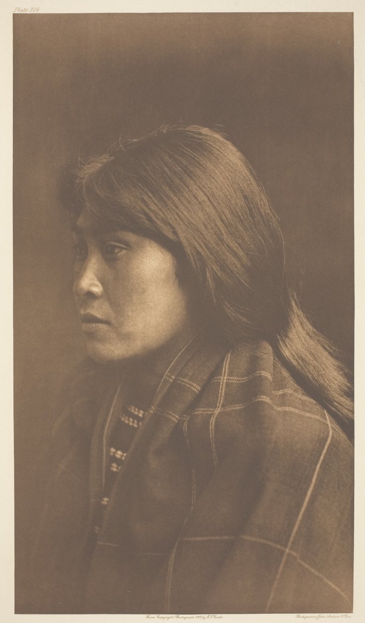 Suquamish lány alkotó: Edward S. Curtis