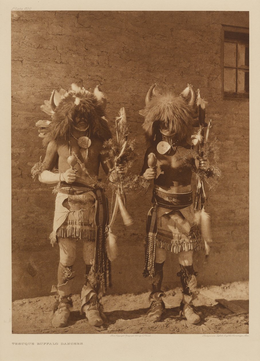 Tesuque Buffalo táncosok alkotó: Edward S. Curtis