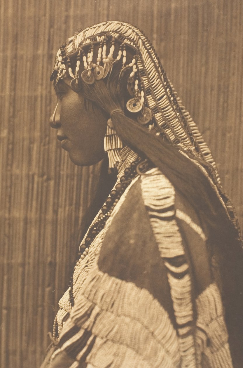 Wishham Girl, profil, 1910. alkotó: Edward Sheriff Curtis
