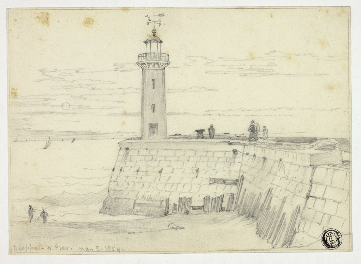 Dieppe, Nyugati móló alkotó: Edward William Cooke