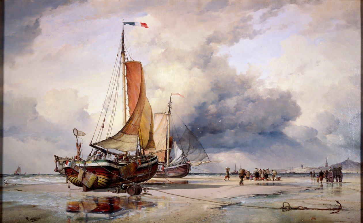 „Dutch Pincks at Scheveningen”, Hollandia, 1860 alkotó: Edward William Cooke